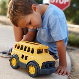 Green Toys School Bus Yellow Pretend Play Toys Toddler Vehicle Made in USA No BP